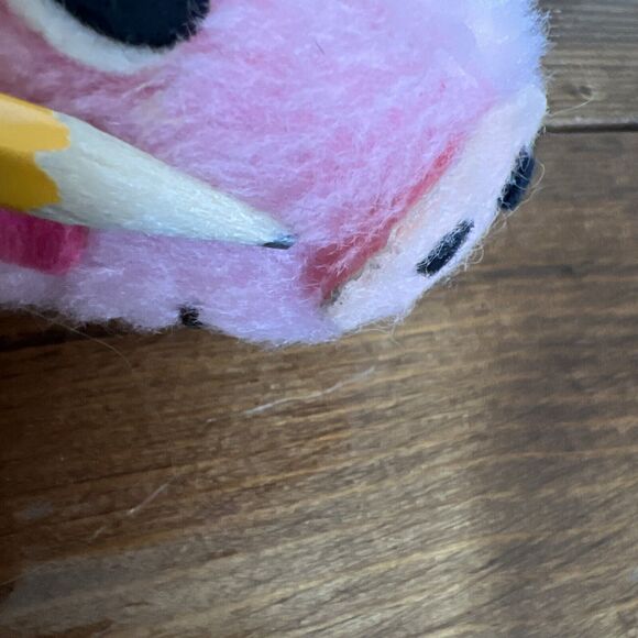 Vintage Russ Berrie Pink Petunia Pig Plush Beanie 5.5" Toy 1974 No Tags - Picture 5 of 5